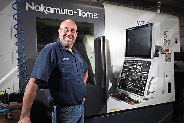 Proud Nakamura-Tome machine operator